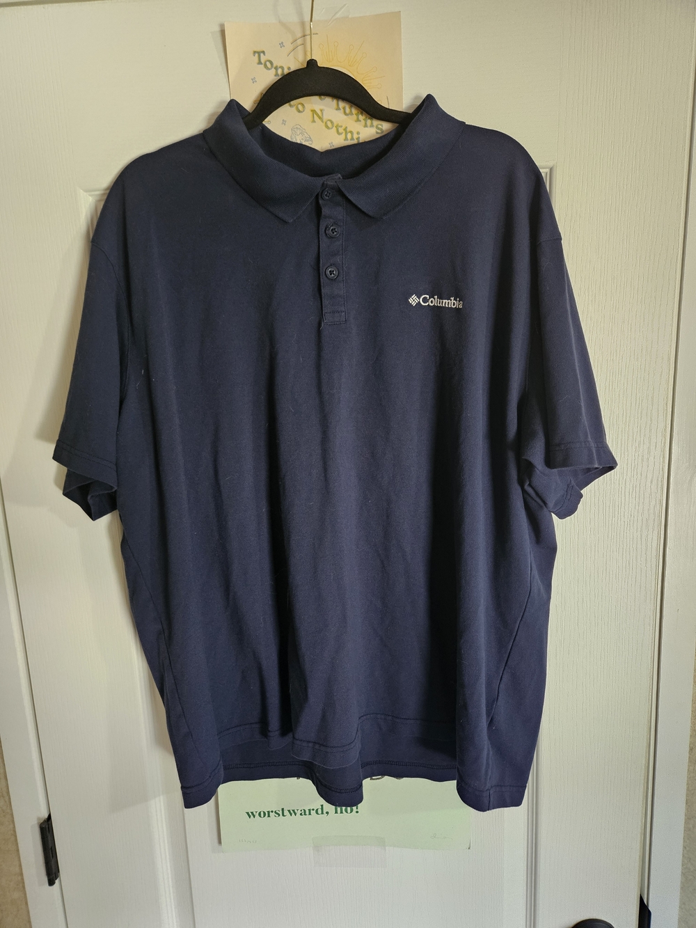 Columbia Men's Navy Short-Sleeve Logo Polo